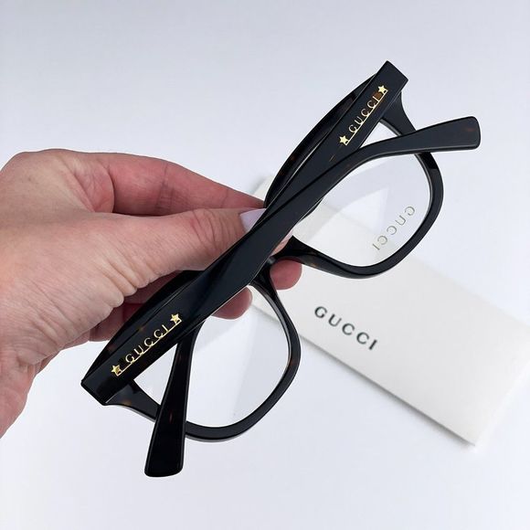 Gucci GG1173O 002 Eyeglasses Dark Havana Square Women - Picture 11 of 12